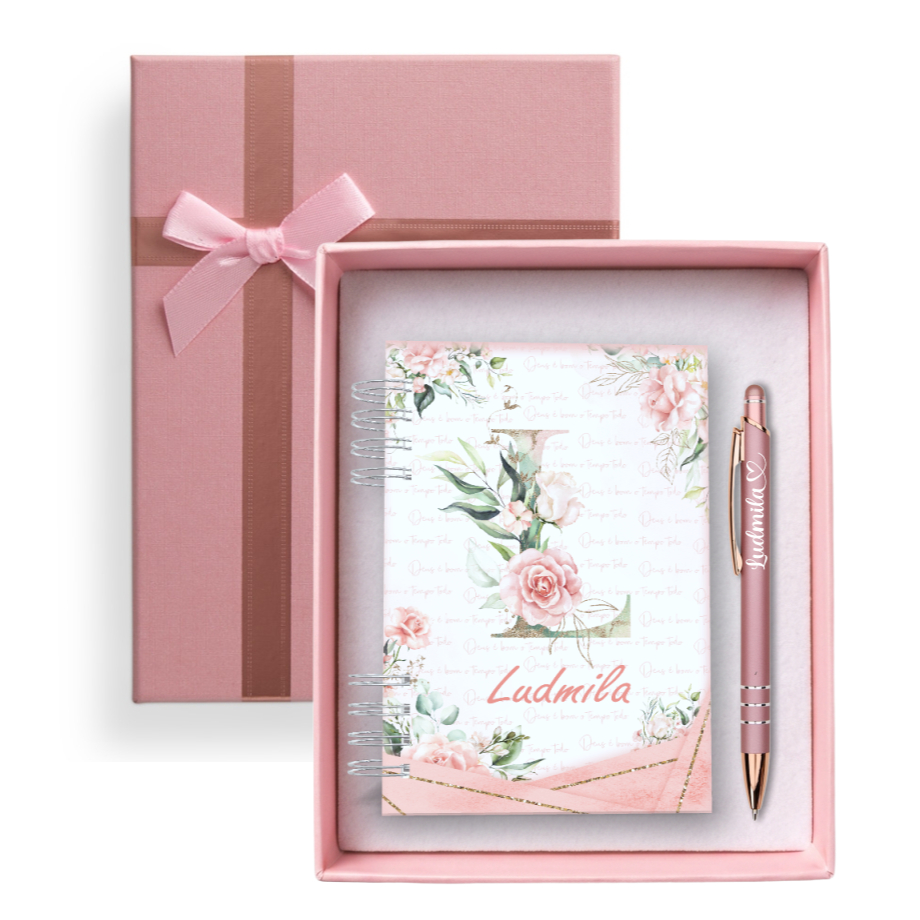 Kit Presente Caderneta Personalizada + Caneta com Nome + Caixa Elegante – Presente Brinde Agenda em Oferta na Shopee