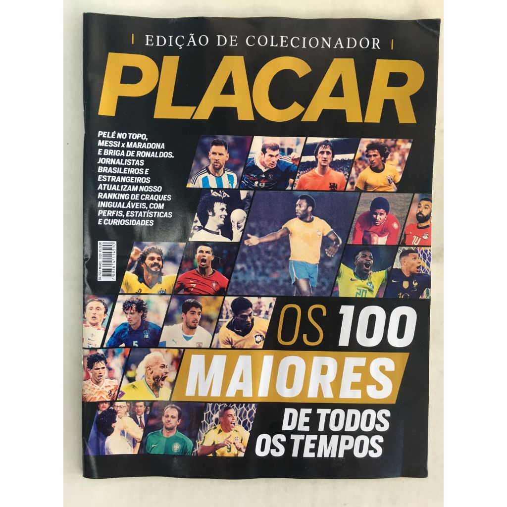 Revista Placar 1533 março 2026 os 100 maiores Colecionador