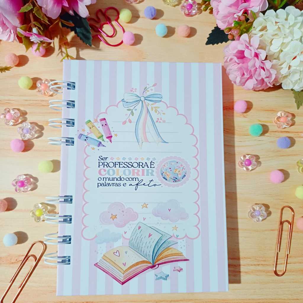 Bloquinho com folha Pautado A6 | Caderno de Bolso Personalizado | Capa Dura Lembrancinha dia dos professores | Lembrança
