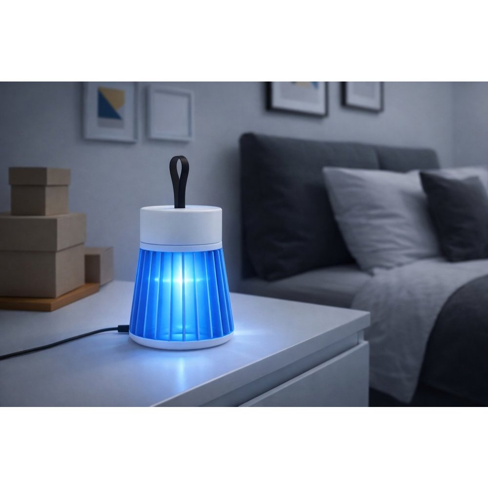 Luminária p Mosquito- Lâmpada Mata Mosquito Elétrico Silencioso USB Portátil UV Led Repelente Eletrônico Mosquito Moscas