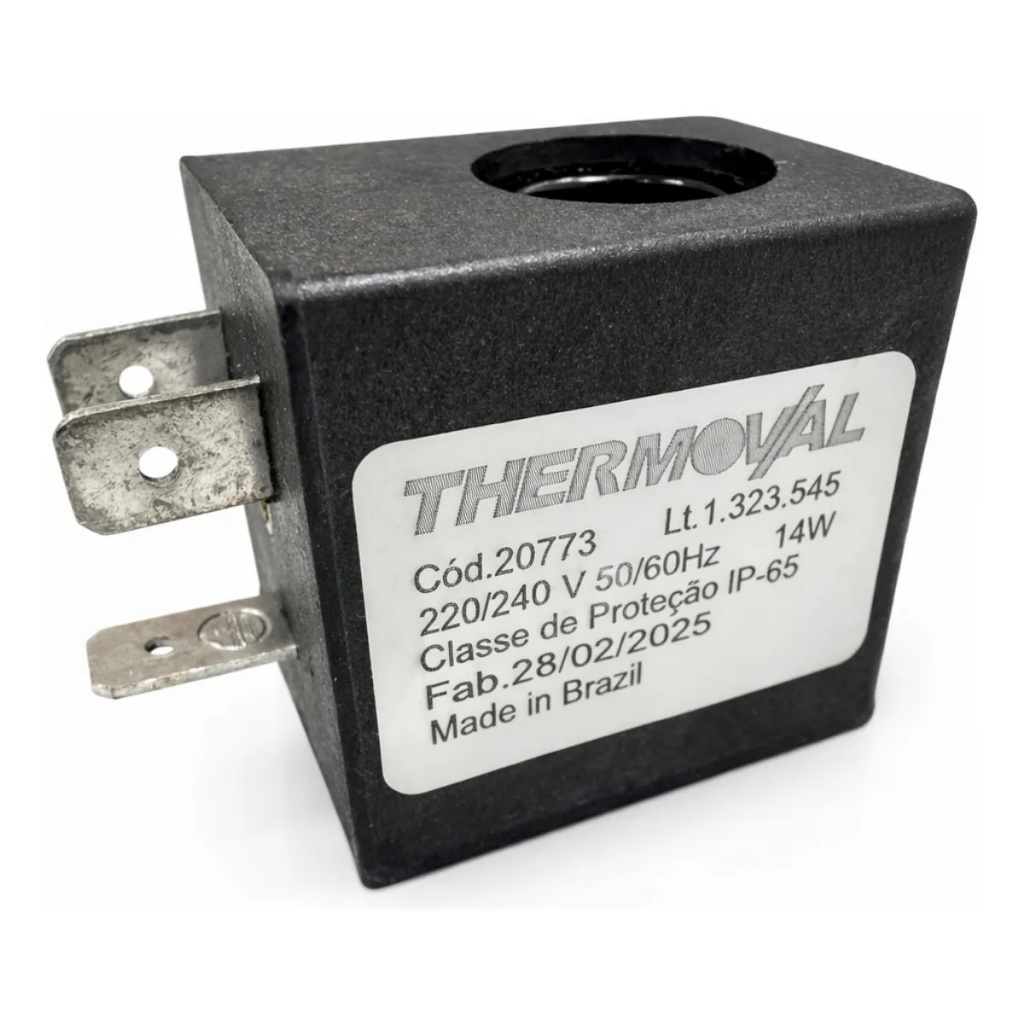 Bobina / Valvula Solenoide By Pass Maquina Gelo Thermoval 220v Preto