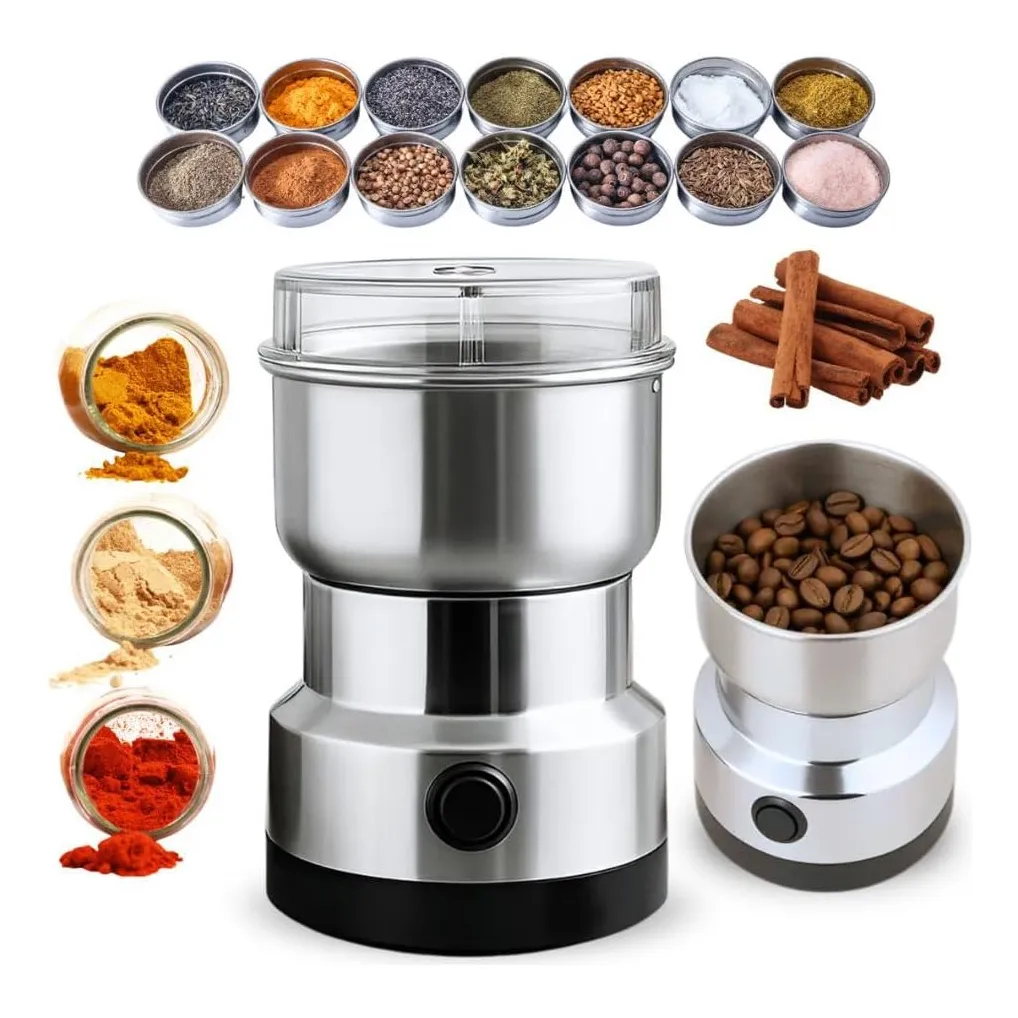 Moedor Café Inox Máquina Elétrico Grãos Sementes Temperos 127v