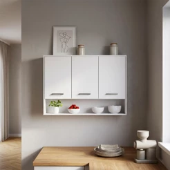 Armário Suspenso Branco 2 Modelos: Ideal Para Organizar Cozinha Lavanderia Escritório Ou Sala De Estar Escolha O Seu