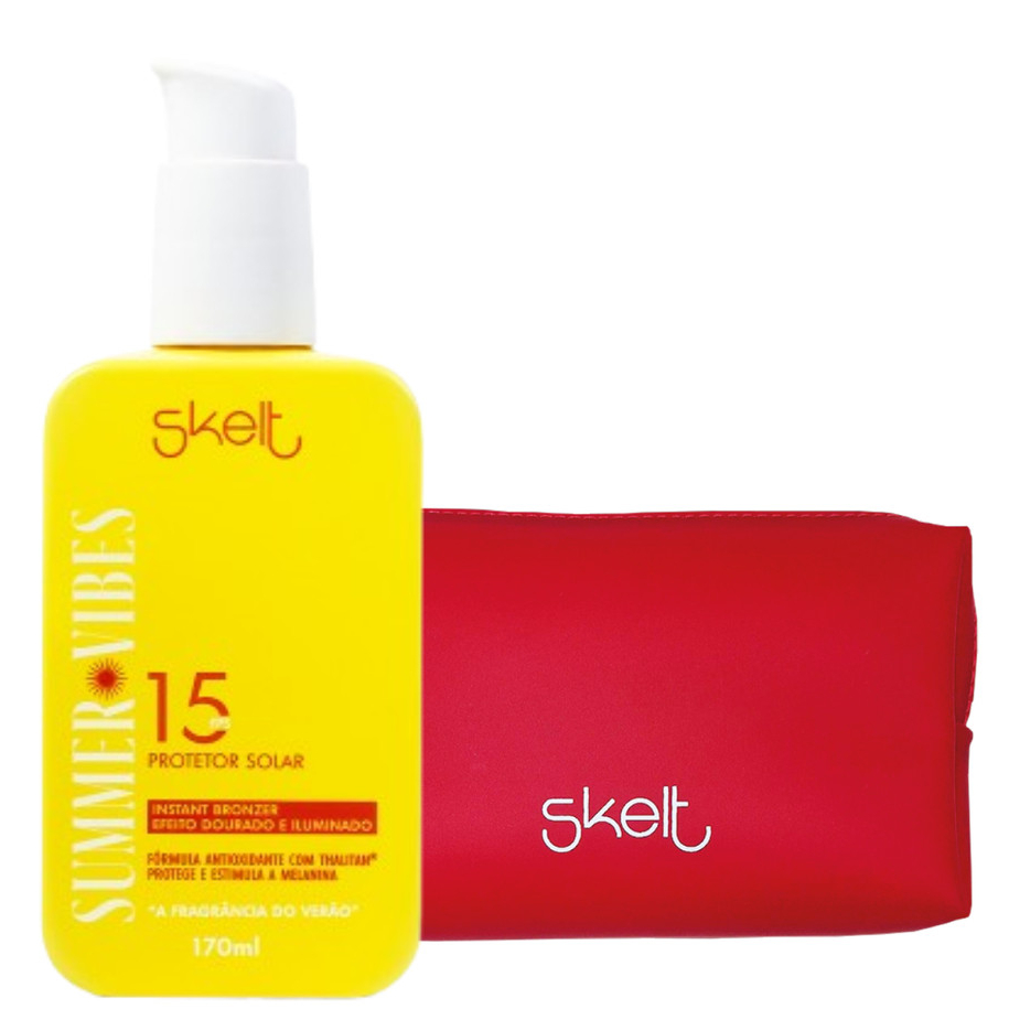 Kit Summer Vibes FPS 15 + Necessaire Vermelha