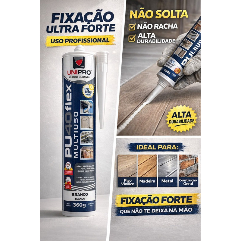 PU Fixador Multiuso Profissional 360g Cola Forte Alta Resistência Construção Piso Madeira Metal