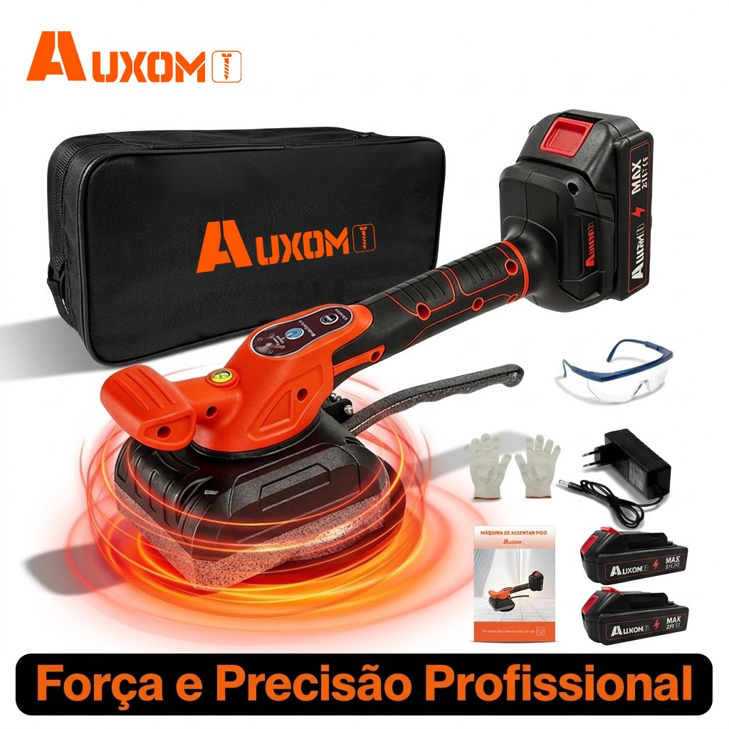 Máquina De Assentar Piso Porcelanato Ventosa 130mm Vibração 80kg 2 Baterias 21v Maleta AUXOM em Oferta na Shopee