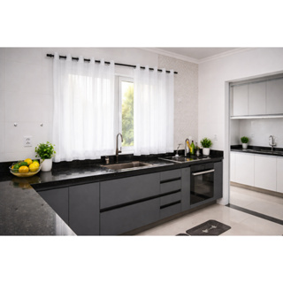 Cortina July Oxford para Cozinha – 2,30m x 1,20m, Elegância em Oferta na Shopee
