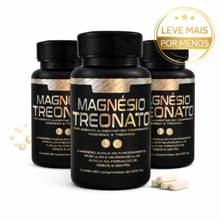 Magnésio Treonato Suplemento Alimentar 1000mg 60 Comprimidos Memória, Foco e Concentração em Oferta na Shopee