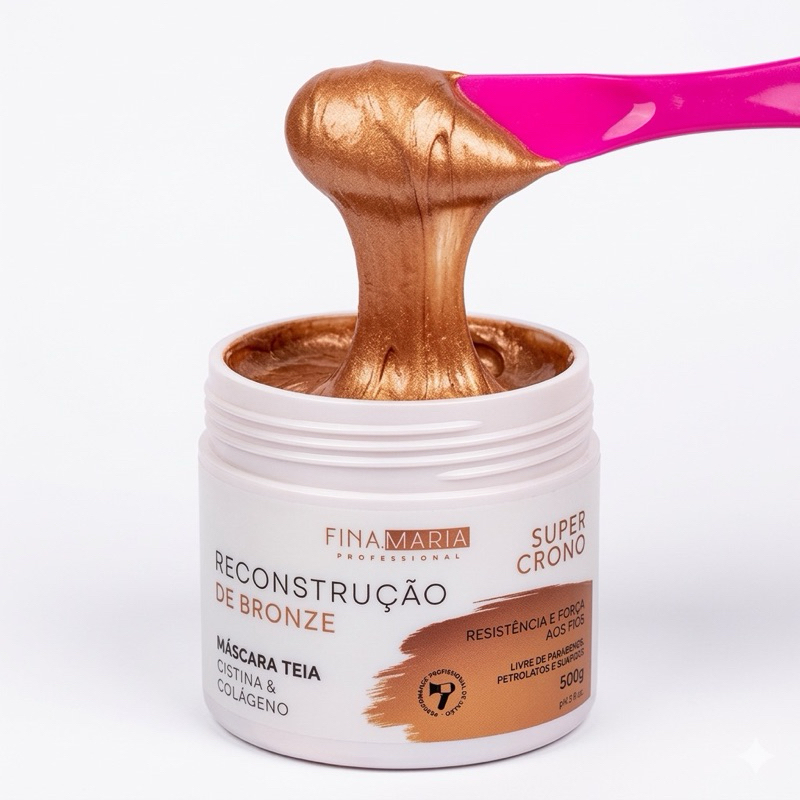 TRATAMENTO RECONSTRUTOR CAPILAR EFEITO TEIA BRONZE 500G - AMINOÁCIDOS E COLÁGENO em Oferta na Shopee