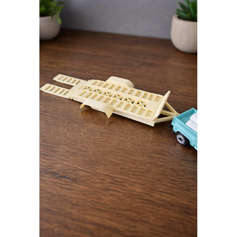 🚗 CARRETINHA REBOQUE MINIATURA 3D – ACESSÓRIO DECORATIVO / COLECIONÁVEL