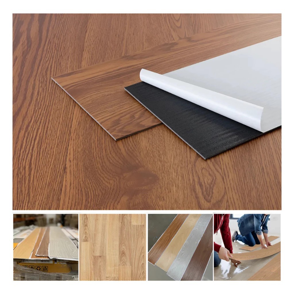 Kit 36 Piso Vinílico Autocolante Adesivo Madeira Régua Lavável 91cm x 15cm Qualidade Top