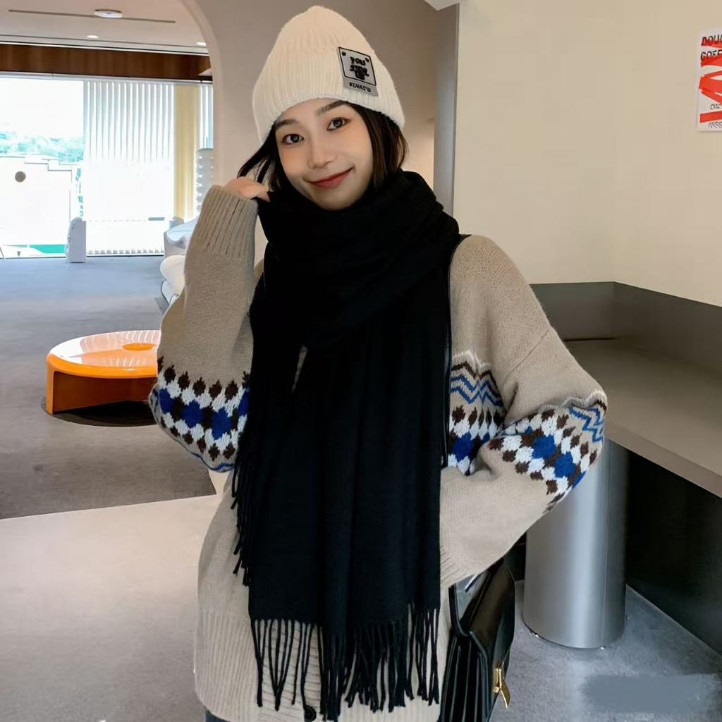 Cachecol Inverno Lenço Pashmina Xale Echarpe GROSSO 200g em Oferta na Shopee