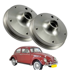 Par Tambor Campana Freio Roda Dianteira 5 furos Fusca 1200, 1300 Karmann Guia