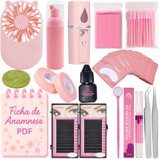 Kit Treino Extensão Cílios Profissional Curso Alongamento Cilios Kit Completo Cilios em Oferta na Shopee