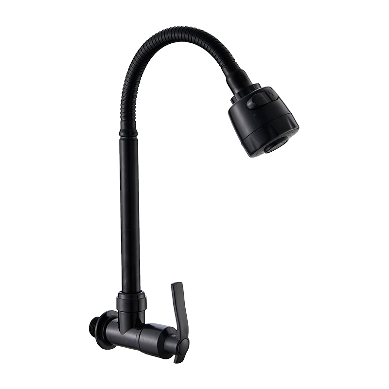 Inox Preto Torneira Torneira de Cozinha Flexível 360° Torneira da Cozinha 2 Modos de Pulverização