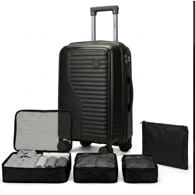 Mala de Bordo Dermond PRO com Kit Organizadores de Viagem 4 Peças