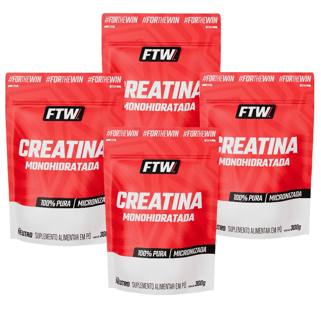Kit 4x Creatina Monohidratada Refil