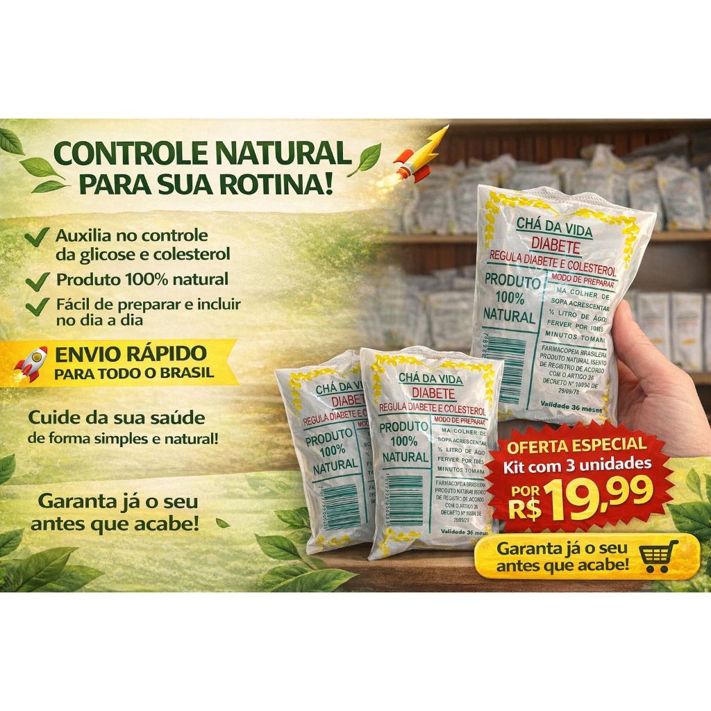 Cha Da Vida 40g Kit com 3 Unidades — imagem 2 de 2
