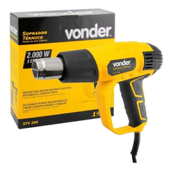Soprador Térmico Vonder 127V - 2000w Profissional 550º C/ 3 Estágios Alta Temperatura + Acessórios