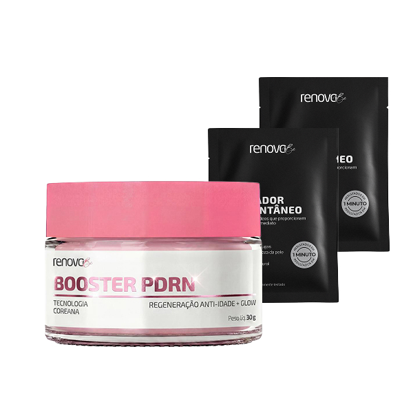 Booster PDRN – Regeneração e Pele Renovada + Sache Sérum Firmador Efeito Cinderela Renova Be em Oferta na Shopee