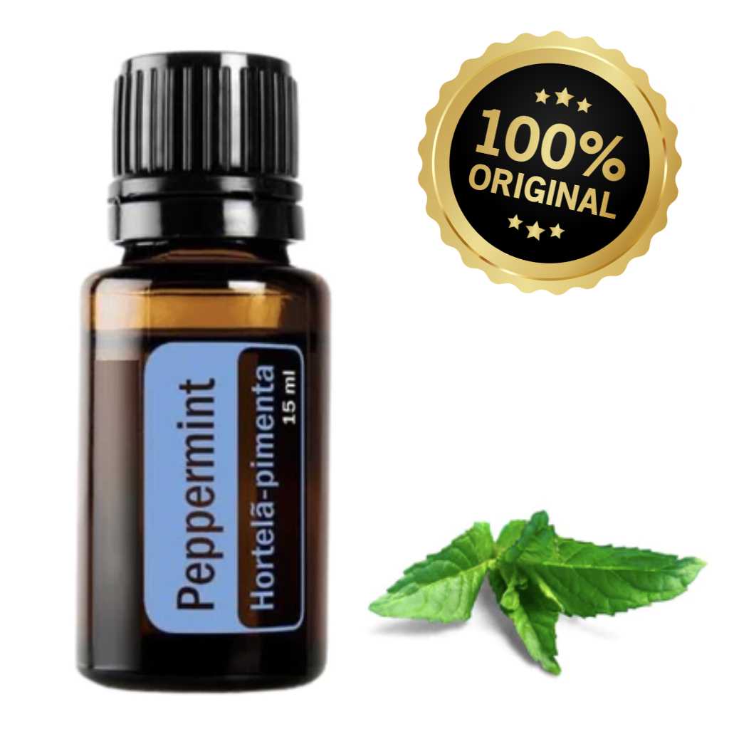 Oleo Essencial de Peppermint Hortelã-Pimenta Menta Peperita 15ml Frasco Grande 100% Puro e Original