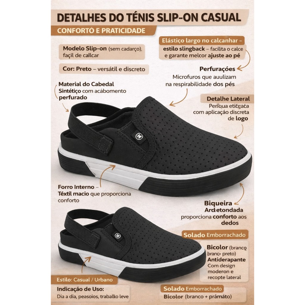 Slip On Preto Infantil Molekinho 2136.645 Conforto e Ajuste Perfeito