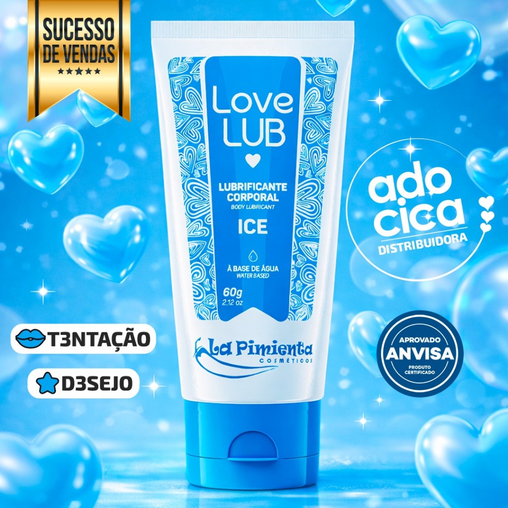 GEL COMFORT LUB NEUTRO LOVE LUB TRANSPARENTE COMPATÍVEL COM PRESERVATIVO