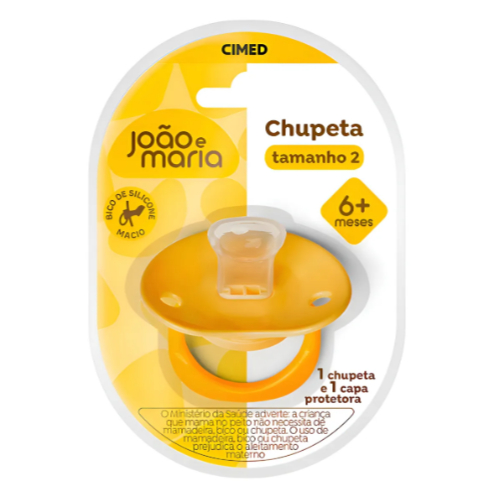 Chupeta com capa protetora TAMANHO 2 ( A partir dos 6 meses ) Linha João e Maria