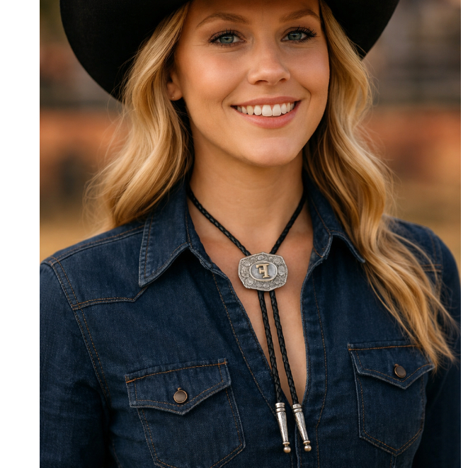 Colar country personalizado gravatinha moda feminina acessórios country em Oferta na Shopee