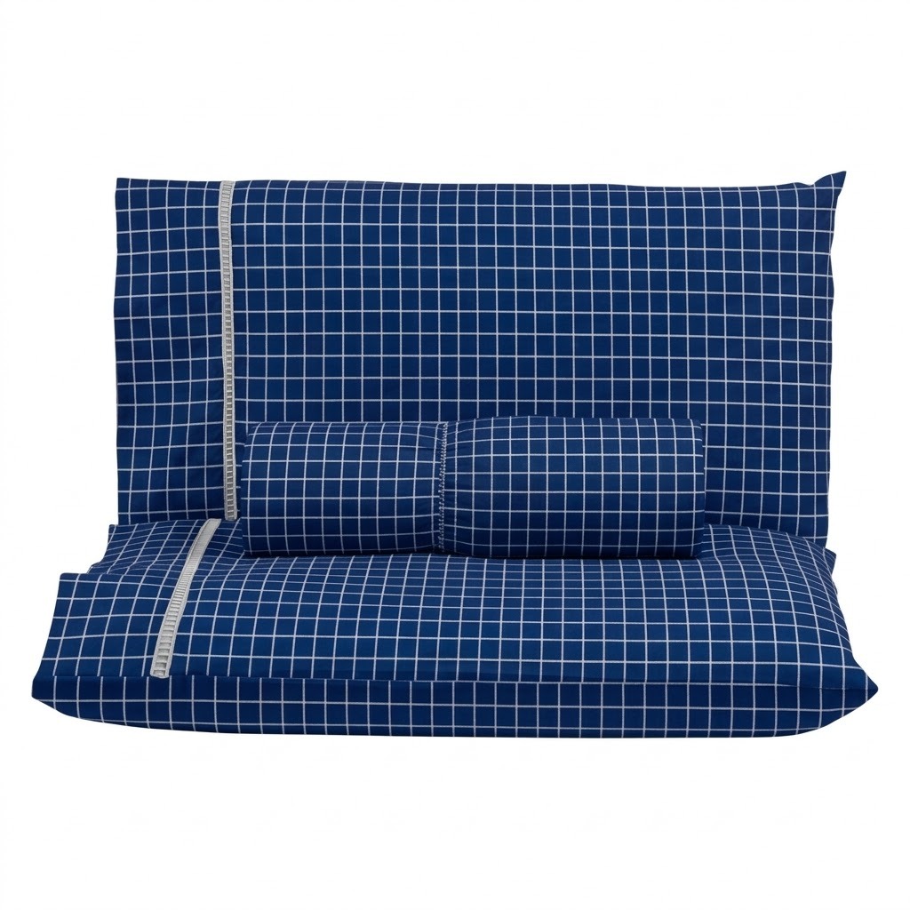 Lençol Solteiro Casal Queen King Ponto Palito 400 Fios Estampado 3 Peças com Fronhas