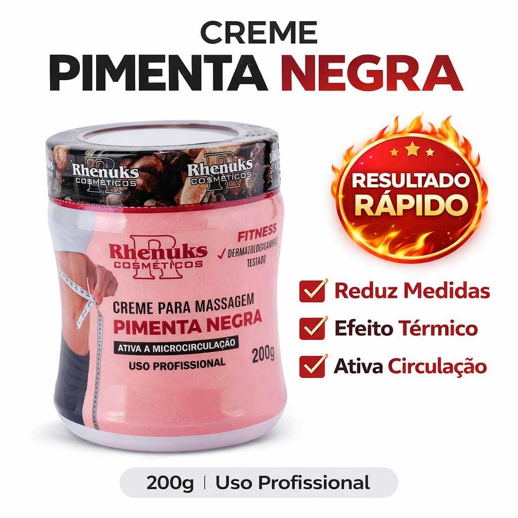 Gel Massageador Pimenta Negra Redutor De Medidas 200g