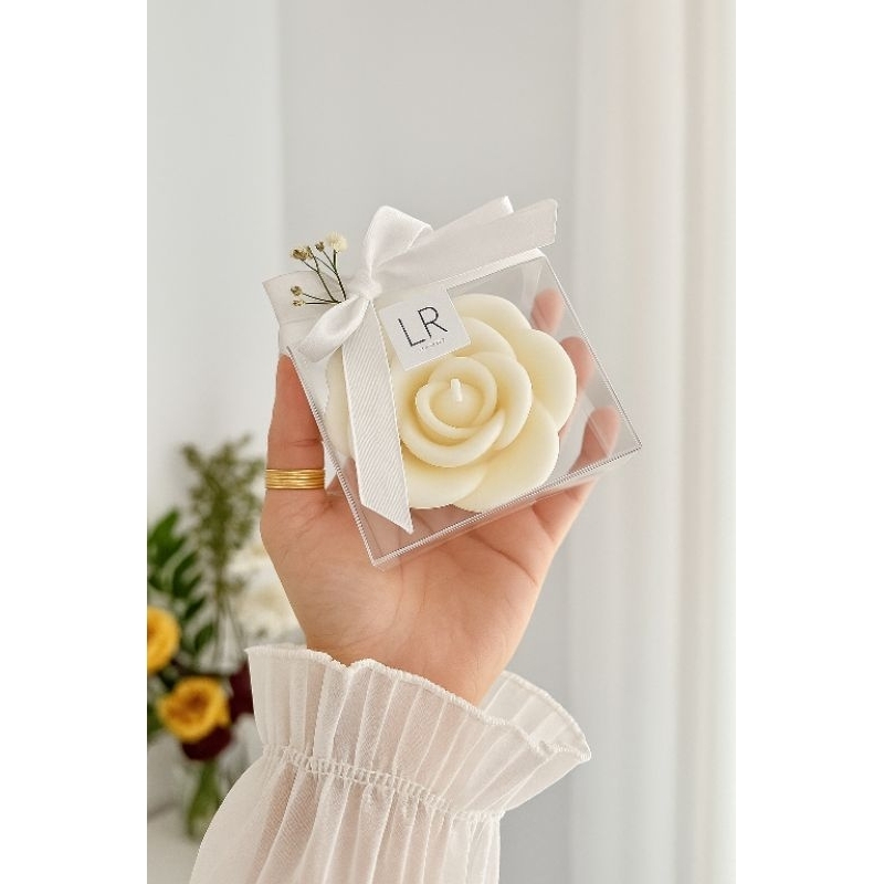 kit vel aromática flor na caixa, lembrancinha de casamento, noivado, 15 anos, vela aromática, lembrancinha personalizada