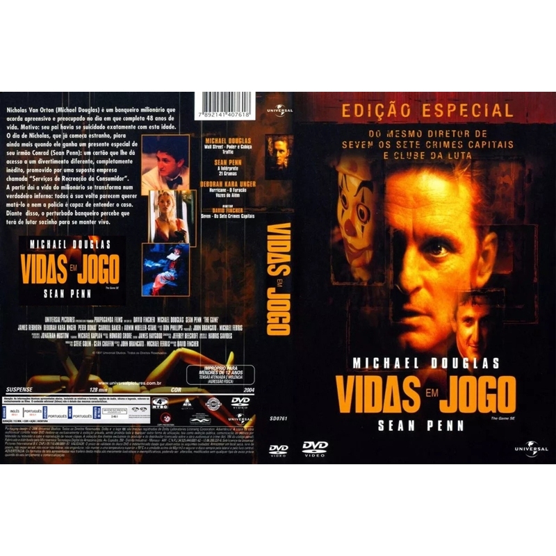 Vidas em Jogo (Michael Douglas) DUBLADO E LEGENDADO   Nicholas Van Orton (Michael Douglas) é um banqueiro milionário que