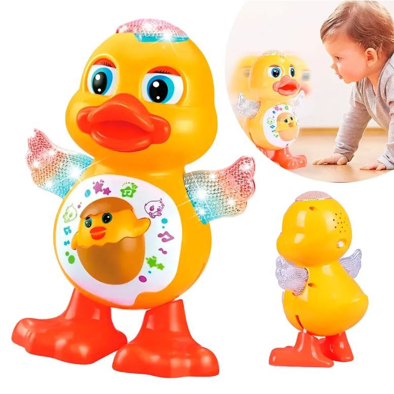 Pato Eletrônico Dancing Duck Emite Som Luz E Dança de pilha em Oferta na Shopee