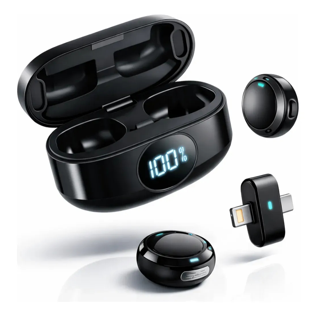 Fam Bell M3 Microfone Sem Fio Lapela Magnetico Preto