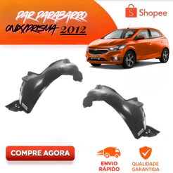 Par de Parabarros Dianteiro Onix Prisma 2013 2014 2015 2016 2017 2018 2019