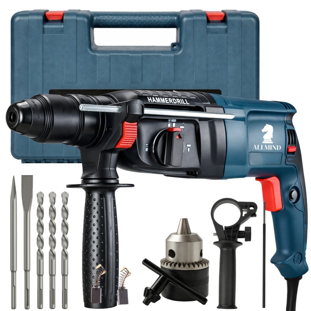 Martelete 5kg Furadeira de Impacto 1200w Rompedor Demolidor Profissional Com Acessorios