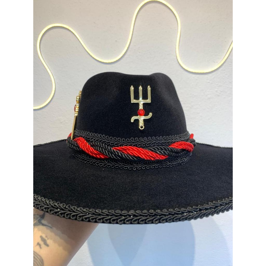 Chapéu Premium Exu Tiriri Veludo Marabô