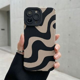 Case iPhone Zebra Waves com Textura em Relevo  Acabamento Capinha Premium Para Iphone 11 12 13 14 15 Pro Max Capa 14 Pro