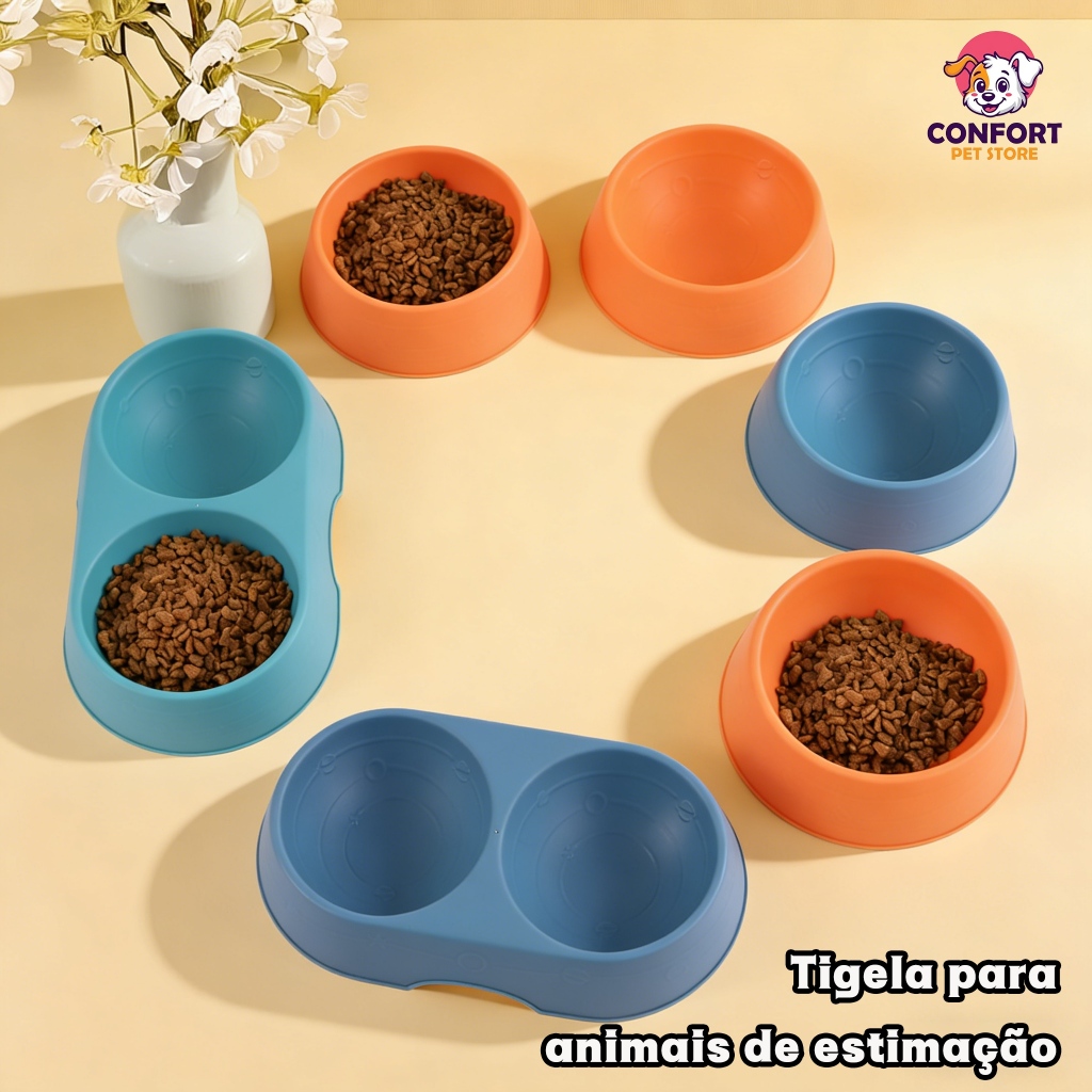 comedouro gato/Pequeno comedouro cachorro/comedouro/pote de ração para cachorro em Oferta na Shopee