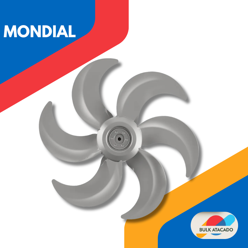 Hélice Original Ventilador Mondial 40cm | 6 Pás | Alta Potência | Encaixe Redondo em Oferta na Shopee