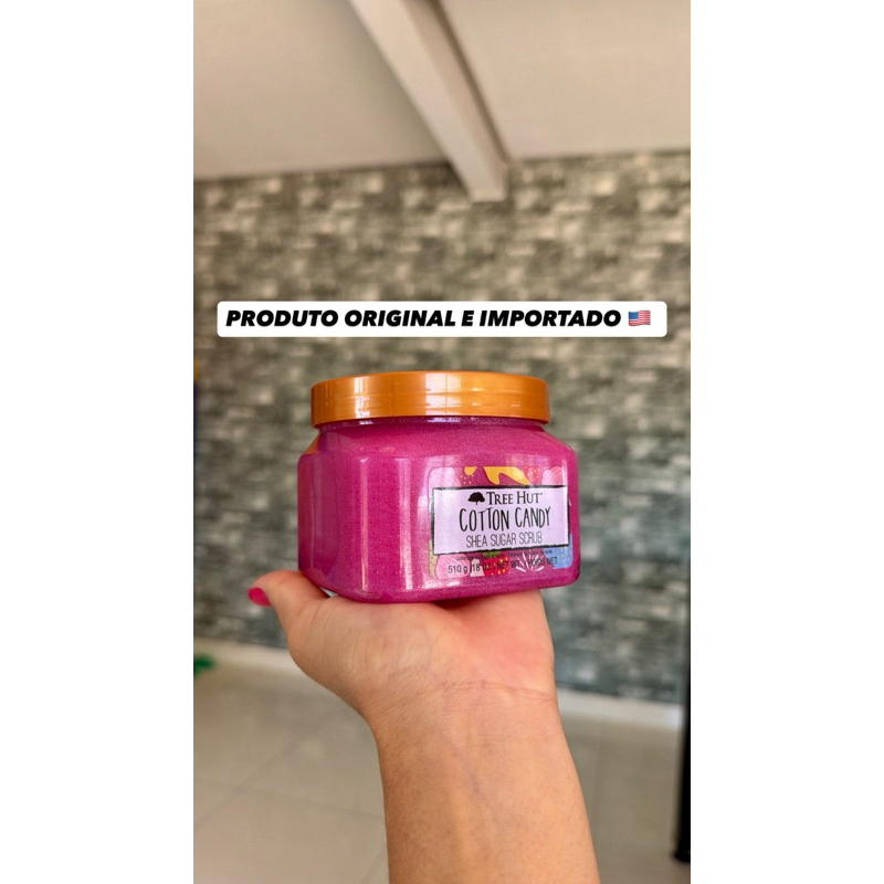 Esfoliante Tree Hut Cotton Candy Original Importado Hidratante Corporal Cheiro Doce 510g