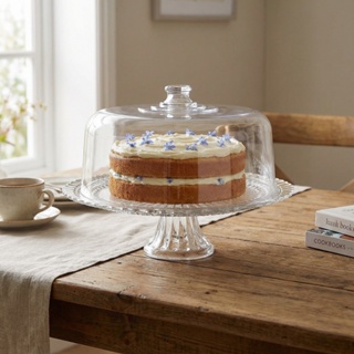 Boleira C/ Tampa Luxuosa Tortas Doces Cozinha Base Vidro Tampa Acrílico Ruvolo Verona em Oferta na Shopee