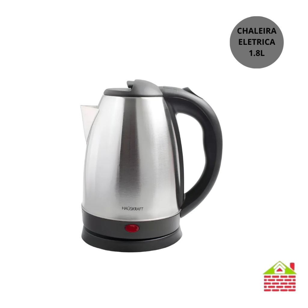 Chaleira Eletrica 1.8L Aço Inox com Desligamento Automatico e Fervimento Rapido 1000W 127/110v
