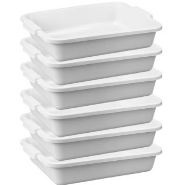 Kit 6 Bandeja Plástica 4,5 Litros Organização Alimentos Geladeira Freezer Tempero Açougue