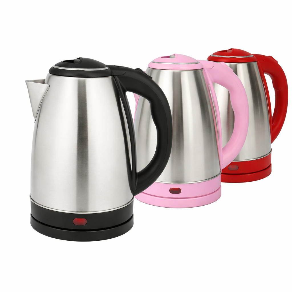 Jarra Elétrica Inox 1,8L Chaleira Elétrica Ferve Rápido Desligamento Automático 220V Preta Vermelha Rosa