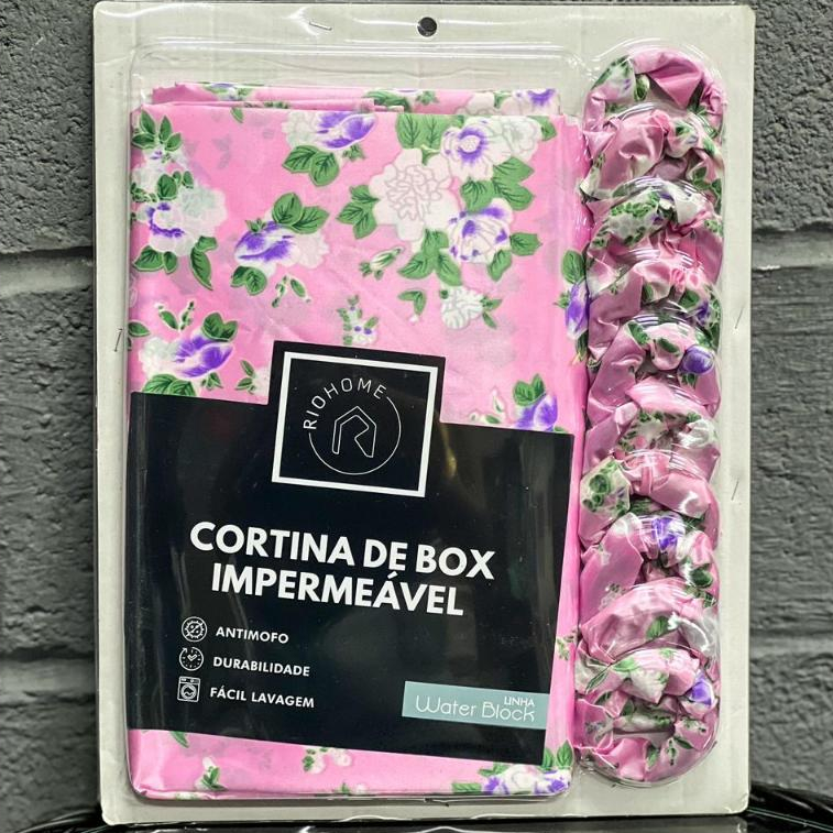 CORTINA BOX PARA BANHEIRO COM ILHÓS ANTI MOFO POLIÉSTER