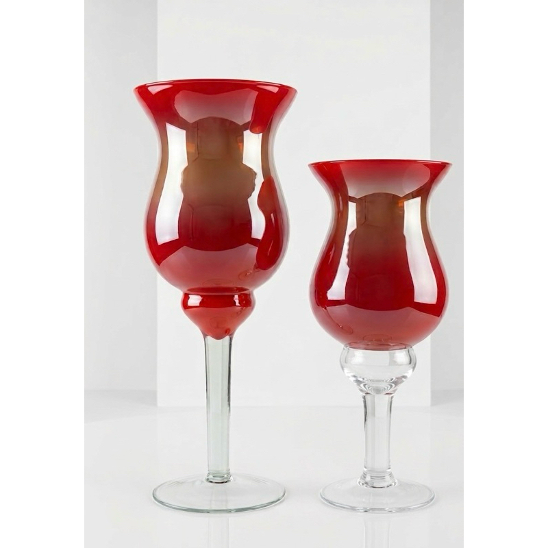 Vaso de vidro taça Napoli várias cores luxo