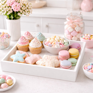 Bandeja Quadrada Mdf  Suporte Doces Para Festa Multiuso Organizador em Oferta na Shopee