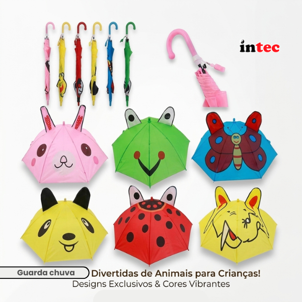 GUARDA CHUVA INFANTIL AUTOMATICO COM APITO C-101